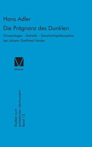 Die Prägnanz des Dunklen de Hans Adler