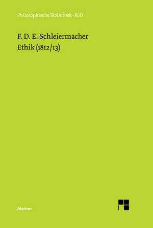 Ethik (1812/13) de Friedrich Schleiermacher