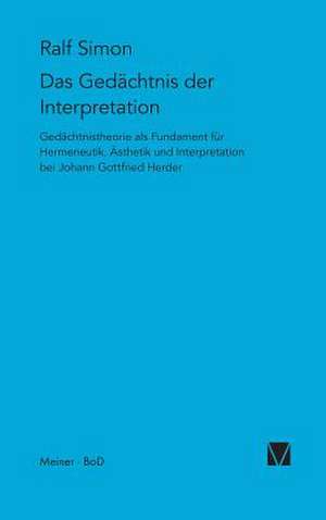 Gedächtnis der Interpretation de Ralf Simon