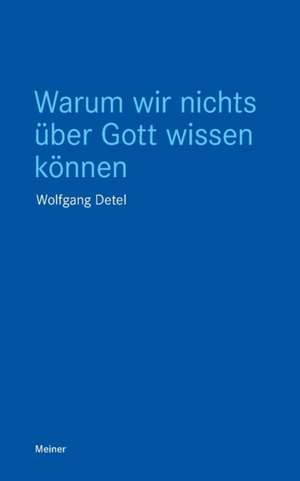 Warum wir nichts über Gott wissen können de Wolfgang Detel