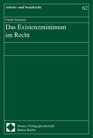 Das Existenzminimum im Recht de Ulrich Sartorius