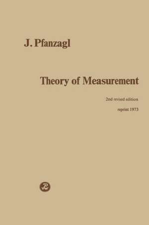 Theory of Measurement de J. Pfanzagl