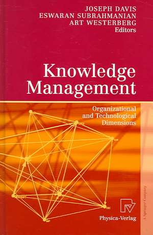 Knowledge Management: Organizational and Technological Dimensions de Joseph Davis