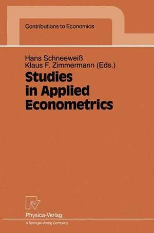 Studies in Applied Econometrics de Hans Schneeweiß