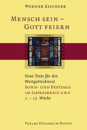 Mensch sein - Gott feiern. Sonn- und Festtage im Jahreskreis A B C de Werner Eizinger