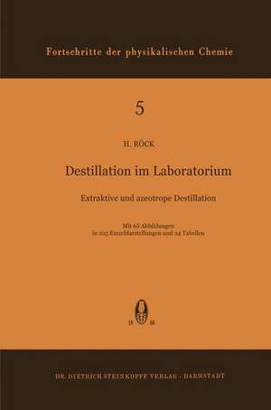 Destillation im Laboratorium: Extraktive und Azeotrope Destillation de H. Röck