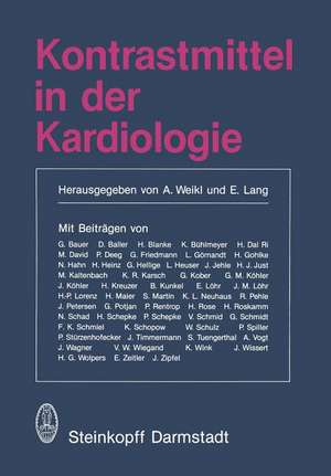 Kontrastmittel in der Kardiologie de A. Weikl