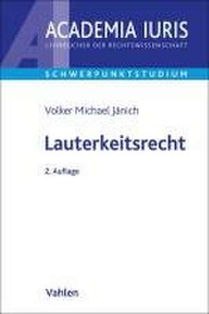 Lauterkeitsrecht de Volker Michael Jänich