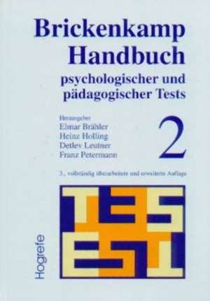 Handbuch psychologischer und pädagogischer Tests 2 de Elmar Brähler