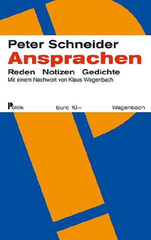 Ansprachen de Peter Schneider