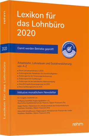 Lexikon für das Lohnbüro 2020 de Wolfgang Schönfeld