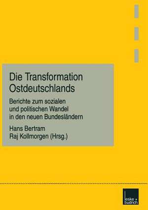 Die Transformation Ostdeutschlands: Berichte zum sozialen und politischen Wandel in den neuen Bundesländern de Hans Bertram