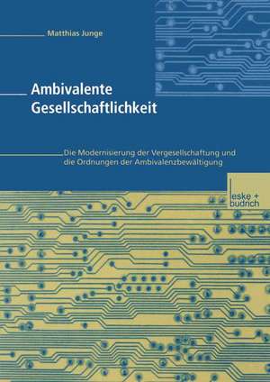 Ambivalente Gesellschaftlichkeit: Die Modernisierung der Vergesellschaftung und die Ordnungen der Ambivalenzbewältigung de Matthias Junge