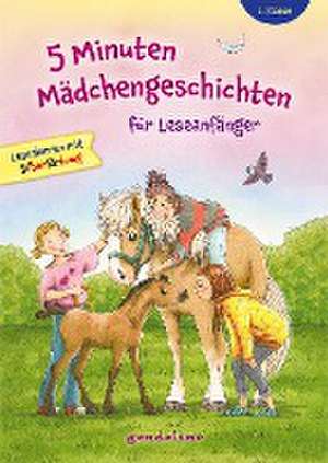 5 Minuten Mädchengeschichten für Leseanfänger mit Silbenfärbung ab 6 Jahre für die 1. Klasse.