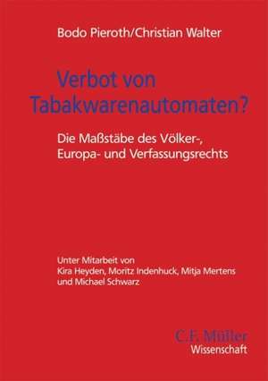 Verbot von Tabakwarenautomaten? de Bodo Pieroth