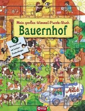 Mein großes Wimmel-Puzzle-Buch - Bauernhof de Claudia Bichler