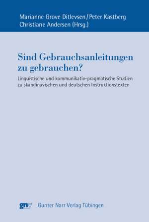 Sind Gebrauchsanleitungen zu gebrauchen? de Marianne Grove Ditlevsen