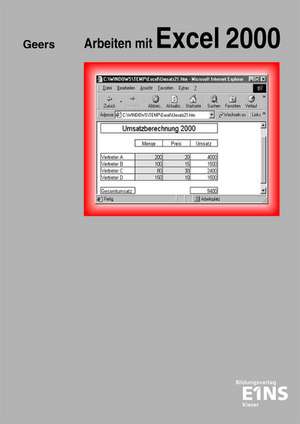 Arbeiten mit Excel 2000 de Werner Geers