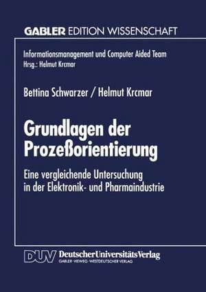 Grundlagen der Prozeßorientierung: Eine vergleichende Untersuchung in der Elektronik- und Pharmaindustrie de Bettina Schwarzer