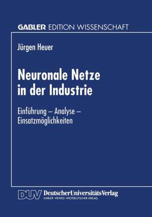 Neuronale Netze in der Industrie: Einführung — Analyse — Einsatzmöglichkeiten de Jürgen Heuer