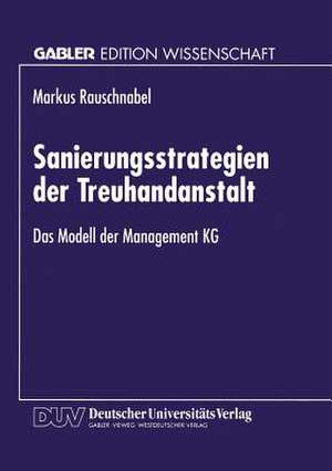 Sanierungsstrategien der Treuhandanstalt: Das Modell der Management KG de Markus Rauschnabel