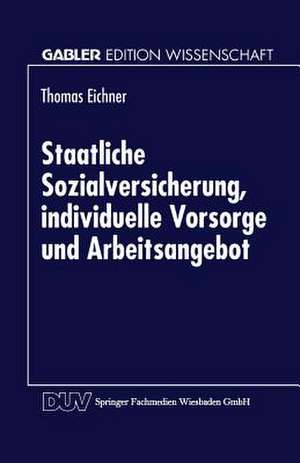 Staatliche Sozialversicherung, individuelle Vorsorge und Arbeitsangebot de Thomas Eichner