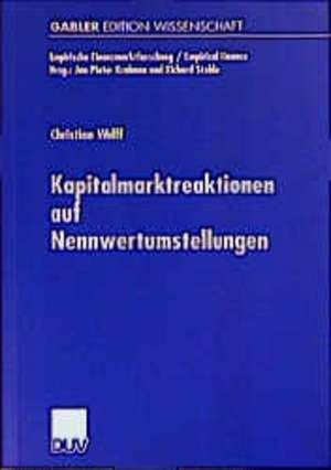 Kapitalmarktreaktionen auf Nennwertumstellungen de Christian Wulff