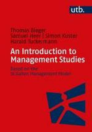 An Introduction to Management Studies de Thomas Bieger