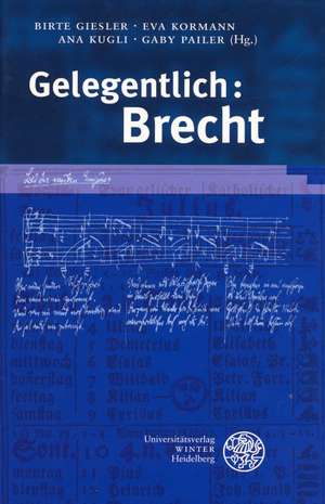 Gelegentlich: Brecht de Joachim Lucchesi