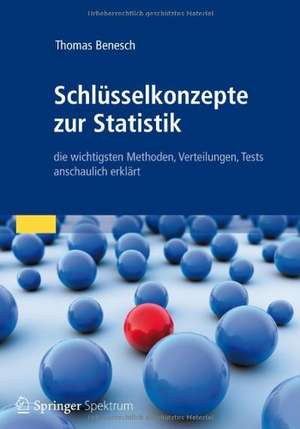 Schlüsselkonzepte zur Statistik: die wichtigsten Methoden, Verteilungen, Tests anschaulich erklärt de Thomas Benesch