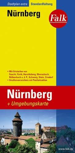 Falk Stadtplan Extra Standardfaltung Nürnberg 1:20 000