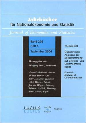 Ökonomische Analysen der Mitbestimmung auf Betriebs- und Unternehmensebene de Joachim Wagner