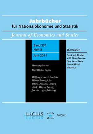 Empirical Studies with New German Firm Level Data from Official Statistics de Anja Malchin