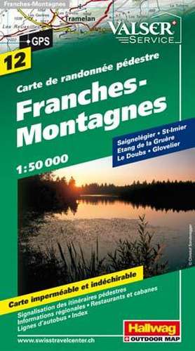 Wanderkarte Franches-Montagnes 1 : 50 000