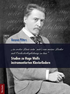 "in erster Linie wär' mir's um meine Lieder mit Orchesterbegleitung zu tun" Studien zu Hugo Wolfs instrumentierten Klavierliedern de Verena Peters