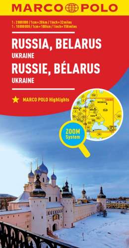 MARCO POLO Länderkarte Russland, Weißrussland 1:2 000 000 + 10 000 000 de Marco Polo