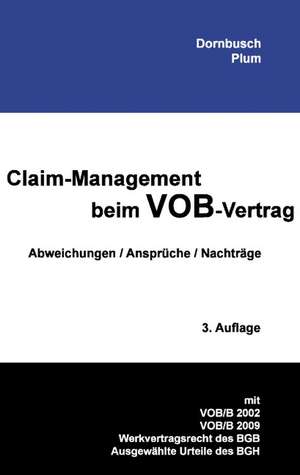 Claim-Management beim VOB-Vertrag de Johannes Dornbusch