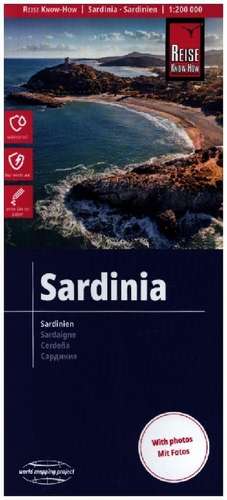 Reise Know-How Landkarte Sardinien / Sardinia (1:200.000)