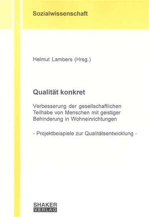 Qualität konkret de Helmut Lambers