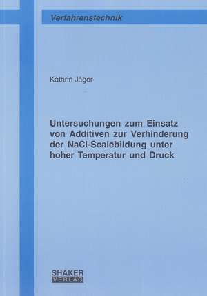 Untersuchungen zum Einsatz von Additiven zur Verhinderung der NaCl-Scalebildung unter hoher Temperatur und Druck de Kathrin Jäger