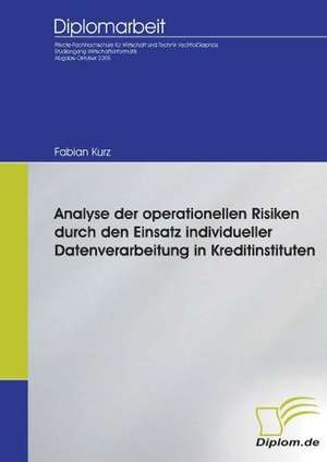 Analyse Der Operationellen Risiken Durch Den Einsatz Individueller Datenverarbeitung in Kreditinstituten: Chancen Und Risiken de Fabian Kurz