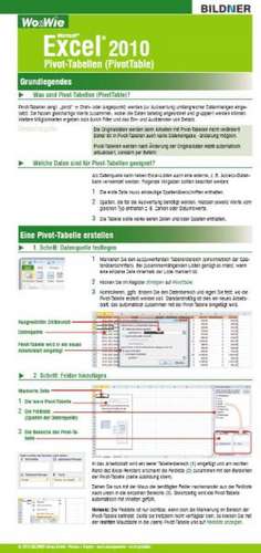 Wo&Wie: Excel 2010 - Pivot-Tabellen (PivotTable) de Inge Baumeister