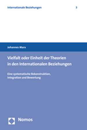 Vielfalt oder Einheit der Theorien in den Internationalen Beziehungen de Johannes Marx