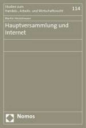 Hauptversammlung und Internet de Martin Heckelmann