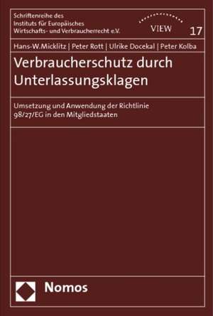 Verbraucherschutz durch Unterlassungsklagen de Peter Rott