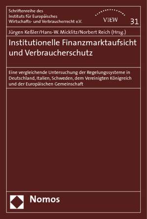 Institutionelle Finanzmarktaufsicht und Verbraucherschutz de Valentina Calderai