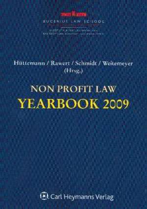 Non Profit-Law Yearbook 2009 de Rainer Hüttemann