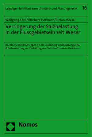 Verringerung der Salzbelastung in der Flussgebietseinheit Weser de Wolfgang Köck