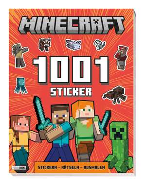 Minecraft: 1001 Sticker: Stickern - Rätseln - Ausmalen de Panini