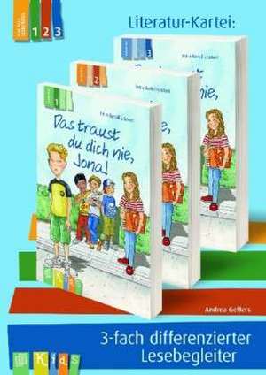 KidS Literatur-Kartei: "Das traust du dich nie, Jona!" 3-fach differenzierter Lesebegleiter de Andrea Geffers